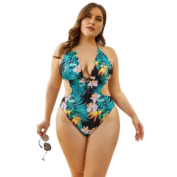 2020 M. Maudymosi Kostiumėlį Vienas Gabalas Plaukti Maudymosi Kostiumai Plius Dydis Maudymosi Kostiumėliai, Juoda Sexy Stambiomis Didelis Plussize Plaukimo Dėvėti Moterų Paplūdimio