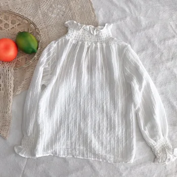 2020 Mados kūdikis nustatyti baltos spalvos ilgomis rankovėmis viršūnes + pledas modelis berankovis suknelė mada vaikams drabužių rinkinys