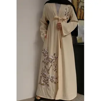 2020 Naujas Abaja Dubajus Artimųjų Rytų Kimono Turkijos Islamo Skraiste Musulmonų Suknelė Abayas Moterų Mados Maroko Drabužiai