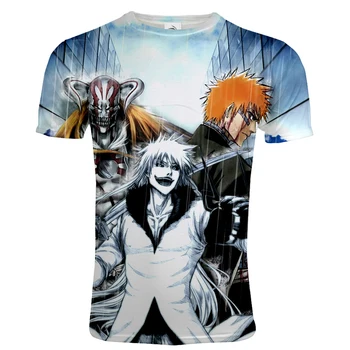 2020 Naujas Balinimo 3D Atspausdintas T-shirt Mados Anime Stiliaus Vyrų/Moterų, O-Kaklo Streetwear Marškinėlius Sporto Atsitiktinis Hip-Hop marškinėliai Unsiex