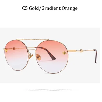 2020 Naujas Mados prekės ženklo Karšto Klasikinis mados Vyrams, moterims, akiniai nuo saulės bičių UV400 Turas Gradientas objektyvas saulės akiniai oculos Gafas vyras