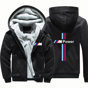 2020 m. BMW M Power Tracksuit Vyrų Storio Hoodie Atsitiktinis Mados Aukštos Kokybės Vyrų Hoodie Slim Žiemos Outwear Šiltų Drabužių Jacke
