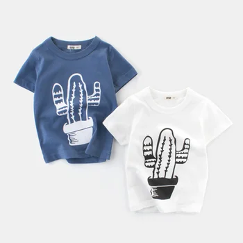 2020 m. Berniukų Naujas Medvilnės Animacinių filmų T-shirt Vaikų Prarasti Mados Sportiniai marškinėliai Berniukui Mielas Medvilnės Viršų trumpomis Rankovėmis