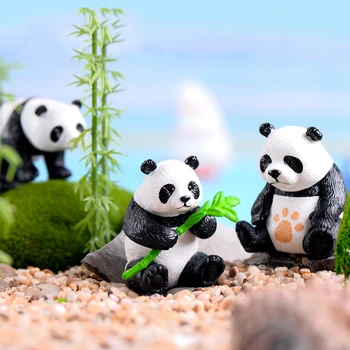 2020 m., Pasakos Sodo Miniatiūros Mini 4PCS Panda Pasakų, Namų Dekoravimo Reikmenys, Biuro Stalas Automobilių Kalėdų Dekoro Gyvūnų Dovana
