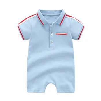 2020 naujagimį berniuką vasaros drabužių romper šviesiai mėlynos spalvos trumpomis rankovėmis medvilnės jumpsuit komplektai kūdikiams, kūdikių drabužiai Ropa de bebe