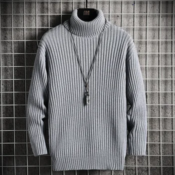 2020 vyriški Megztiniai Mados Streetwear ilgomis rankovėmis Golfo Megztiniai Vyrams, Atsitiktinis Harajuku Hip-Hop Kietas Puloveriai Sweater Mens
