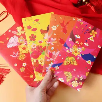 2021 Kinijos Raudoną Voką, Gėlių, Paukščių Atspausdintas Raudonos Paketinių Kūrybos Hongbao Literatūros Naujųjų Metų Pavasario Šventė Pasisekė Pinigų Maišas