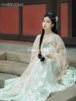 2021 senovės kinų kostiumas moterims etapo rezultatus apranga hanfu kailis kostiumas kinų tradicinės liaudies šokių hanfu apsiaustu