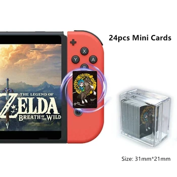 24pcs zelda Mini Mažos Kortelės, Legend of Zelda Kvėpavimas Laukinių Duomenų Rinkimo NFC Žaidimas Korteles Amiibo Kortelės NR Jungiklis