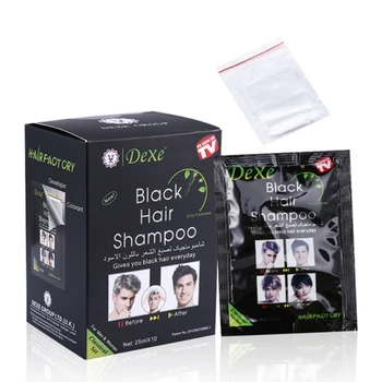25mlx4 maišelį Plaukų Spalva Nuolatinis Plaukų Dažai, šampūnas, remontas galvos, 5 min žolių gamtos greičiau, juodi plaukai Atkurti blacken šampūnas