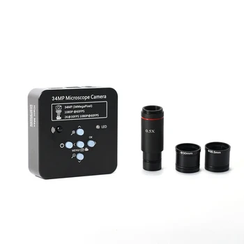 2K 34MP 1080P 60FPS HDMI USB Elektroninės Pramonės Mikroskopo vaizdo Kamera 0,5 X Okuliaro Adapteris 30mm/30,5 m Žiedą ir Telefoną PCB Remontas