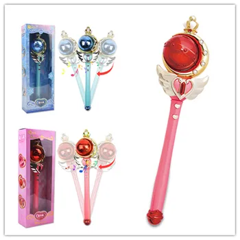 2style 37cm Anime Veiksmų Skaičius, Kortelės Gūstītājs Sakura Sailor Moon Cosplay Animacinių filmų Magija Lazdelės LED Muzika Lazdelė Dėlionė Baby Dovanų Lėlės