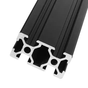 2vnt 2040 Aliuminio Profilių Ekstruzijos Europos Standartą Anoduoto Geležinkelių Linijinis Aliuminio Profilio Rėmo CNC 3D Spausdintuvo Dalys, Juoda