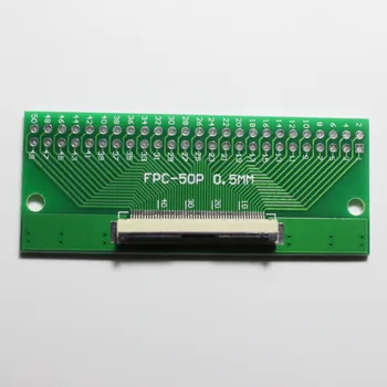 2vnt/daug 50P FFC FPC Adapteris TSK Padengta 0,5 MM / 1,0 MM Žingsnio Flip cover 2.54 mm 50Pin Plokščio Kabelio Lizdas, Jungtis TFT LCD