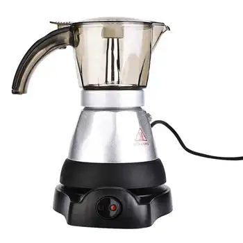 300ml Kavos virimo aparatas Elektrinis Espresso Moka Puodą Virtuvėje Nešiojamų Aliuminio Stovetop Pienas, Kava Virdulys ES Kištukas 220V 400W