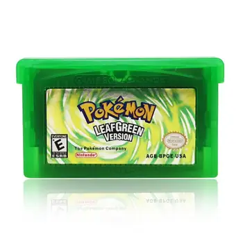 32 Bitų Vaizdo Žaidimų Kasetė Konsolės Kortelės Nintendo GBA Pokemon Emerald FireRed LeafGreen Rubino, Safyro su Blizgus Etiketės