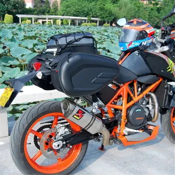 36-58L Motociklo Vandeniui Lenktynių Rasės Moto Šalmas Kelionės Balno Pagalvių Lagaminą Įrankinės, Su Lietpaltis Motociklo Priedai