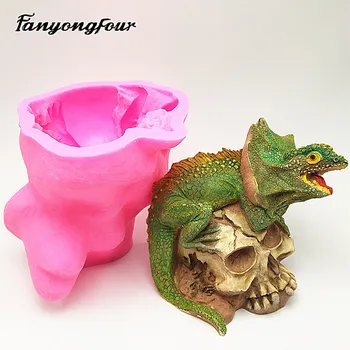 3D Dinozaurų Kaukolės Silikono Formų Minkštas Pelėsių Dervos Gipso Šokolado Žvakė Saldainiai Pelėsių Nemokamas Pristatymas