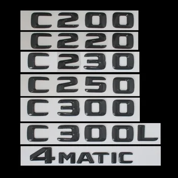 3D Juoda W204 W205 Automobilio Emblema C43 C200 C250 C300 C350 C63 C180 Raidžių Auto Logotipas Ženklelis Emblemas Ar mor kos Mercedes Benz AMG