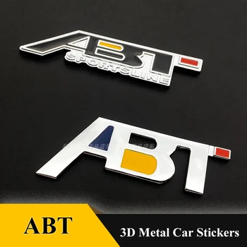3D Metalo ABT Ženklelis Lipdukas Emblema Lipdukai Grilio Grotelių Automobilių Stilius Volkswagen Audi A6 A8 S6 S8 Automobilių Kamieno Ženklinimo Priedai