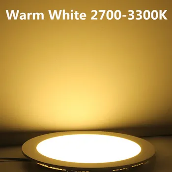 3W 4W 6W 9W 12W 15W 25W Ultra plonas LED Panel Šviesos Įleidžiamas LED Lubų Downlight 85-265V Šiltai/Šaltai Balta patalpų šviesos,20 gabalas
