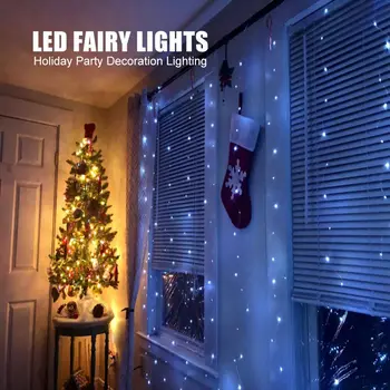 3m LED Pasakų Žibintai Girliandą Užuolaidų Lempos Nuotolinio Valdymo pultas USB String Žibintai, naujieji Metai, Kalėdiniai Papuošalai, Namų Miegamojo Lango