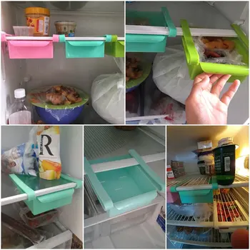 4 spalvų Reguliuojamas Ir Tampus Šaldytuvas Organizatorius Šviežių Tarpiklis Sluoksnis stalčiuko Stalčių Krepšelį Šaldytuvas Pull-out Stalčiai