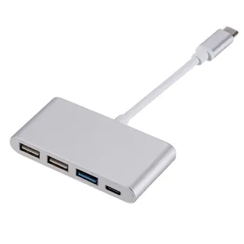 4IN1 UBS Tipas-C 3 USB 3.0+USB-C Įkrovimo Port HUB Adapteris Kabelio Tipas-C Tipo-C 3HUB/USB3.0 Super Greitis