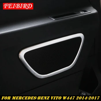 4PCS Interjero Mercedes-Benz Vito W447 - 2018 Pusės Automobilio Duris Stereo Garsiakalbis Audio Garso Padengti Apdaila, ABS Matinis Stilius