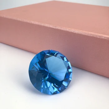 50mm 1pc/10vnt Akvamarinas Stiklas Diamond Prespapjė Kristalų Amatų Namų Puošimas Ornamentais, Vestuves, Dovanos