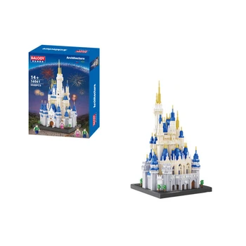 5500pcs 16061 Disney Magic Pilis Diamond Statybinių Blokų Montavimas Plytų Žaislas Didelis Pilis Modelis Žaislai Vaikams Dovanų