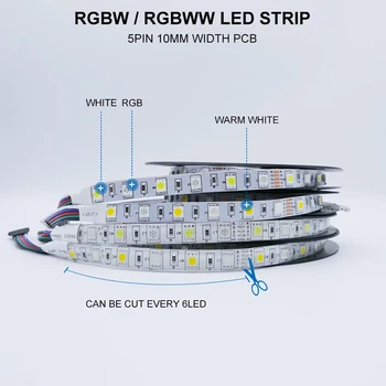 5M 600LED DC12V LED Juostos SMD 5050 RGB RGBW RGBWW Lanksti led šviesos Juostelės juosta 60LEDs/m,120LEDs/m balta,šiltai balta