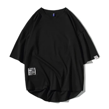 5XL Hip-Hop ' Black Marškinėliai Vyras O-kaklo Plius Dydžio Marškinėlius 2021 M. Vasaros Mados Streetwear T-marškinėliai Vyrams, Stilingas Fitneso Atsitiktinis Tees