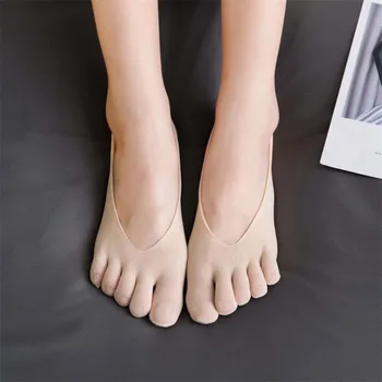 5pair moterų penkių kojų kojinės pavasario, vasaros ir rudens mados trumpų kojinių moters ir ponios 5 pirštu medvilnės kojinės