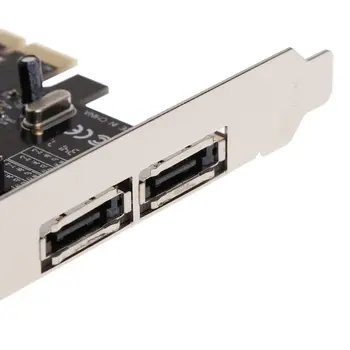 6Gbps PCI-E, PCI Express, SATA 3.0 ESATA SATA III 2-Port Kortelės Adapteris Keitiklis
