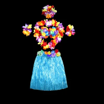6vnt/pakuotė Hula Sijonas Plastiko Pluoštas Vaikas Suaugęs Vaikas Žolės Havajų Sijonai, Kostiumai Šokio Festivalis Elastinga Juosmens Mergaitė puošniai Apsirengti