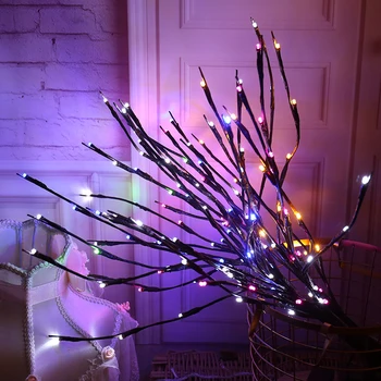 70CM 20Bulbs LED Gluosnio Šakos String Žibintai Gėlių Fariy Naktį Šviesos, Miegamojo Vestuvių Namų Kalėdų Vakarėlį Sodo Dekoro