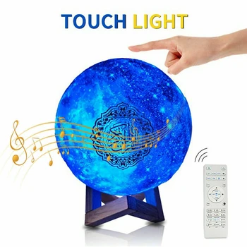 8G Musulmonai Korano naktį šviesos Bluetooth Garsiakalbiai Lempos Belaidžio Koranas Garsiakalbis Spalvinga Remote Touch LED Šviesos Veilleuse Coranique