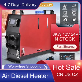 8KW 12V/24V stovėjimo kuro oro šildytuvas LCD skystųjų kristalų ekranas, nuotolinio valdymo automobilių, sunkvežimių kuro šildytuvas Aukštos Kokybės autonominė šilumos