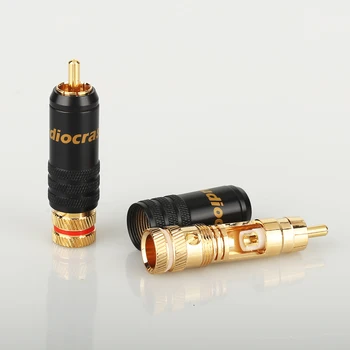 8X RCA jungtys R008 signalo linija kištukas RCA plug lotus vadovas vario RCA plug auksą, padengtą