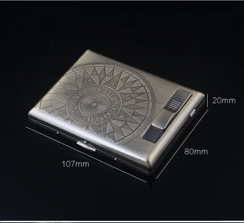 8mm Cigarečių Metalo Cigarečių Rūkymas Atveju Dėžutė Su USB Įkrauti Lengvesni