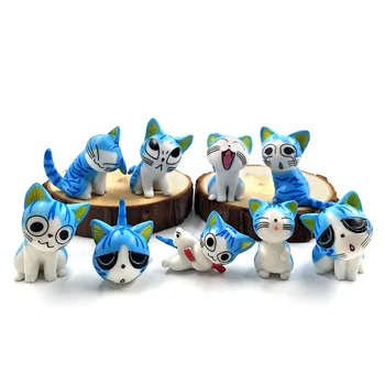 9pcs Sūris Katė miniatiūrinės statulėlės animacinių filmų gyvūnų statula Modeliai Bonsai Sodas Mažas Ornamentas Kraštovaizdžio Namai ir Sodo Puošmena