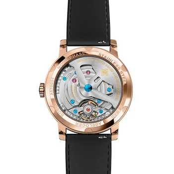AGELOCER 2020 Šveicarijos Naujas Prabangus Mėnulio fazės Vyrai Laikrodžiai su Sapphire Kristalas Galios Rezervo Automatinis laikrodis Vyrams Relogio Masculino