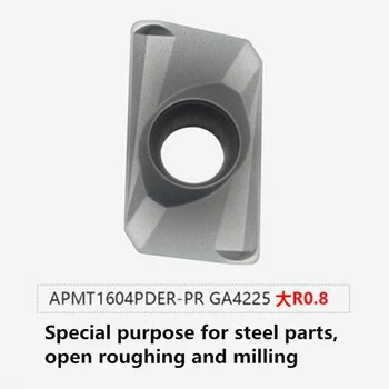 APMT1604PDER-PM/PR dalys Plieno, nerūdijančio plieno, didelio kietumo plieno, ketaus, grubaus malimo, pusiau baigti frezavimo R8 pjoviklių