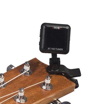 AROMA AT-102 Įkrovimo Clip-on Guitar Tuner Spalvotas Ekranas su įmontuota Baterija, USB Laidas Gitara, Bosinė Ukulėle