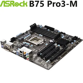 ASRock B75 Pro3-M darbalaukio Originalus Plokštė LGA 1155 B75 DDR3 USB3 32GB PCI-E 3.0 USB3.0 Mainboard Stalinis Kompiuteris Naudojamas