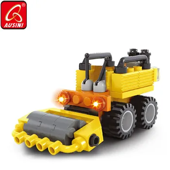 AUSINI Konstruktorius City Road Roller Sunkvežimių Žaislas Inžinerijos, Transporto priemonės, Automobilių Blokai Dizaineris Plytų Žaislai Vaikams, Gimtadienis