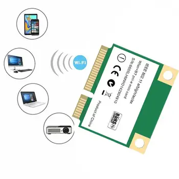 AX3000H Mini PCI-E WiFi 6 Belaidžio Tinklo Kortelė 2.4 / 5G 802.11 ac / Ax MU-MIMO Bluetooth 5.0