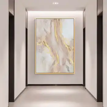 Abstrakti aukso Aliejaus Tapybai Rankomis dažyti Šiuolaikinės drobė, Aliejus, Tapyba, sienų tapyba meno namų Puošybai nuotrauką Kambarį