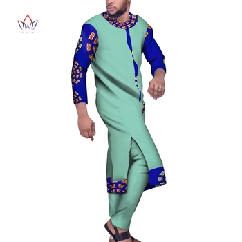 Afrikos Stilius 2021 Individualų Kelnės, Kostiumai Vyrams Dashiki Plus Size Ilgi Marškinėliai Vyrams Mados Tradicinių Afrikos Drabužių WYN1066